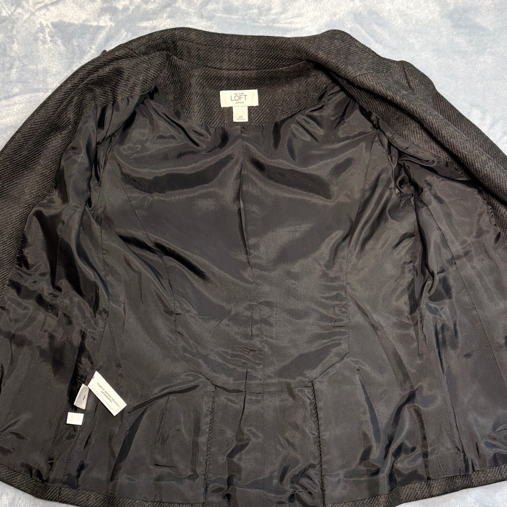 LOFT Charcoal Gray Blazer - Picture 7 of 10